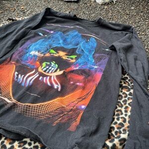 Graphic Long Sleeve Shirt with Vibrant Design LADY GAGA ENIGMA LONG SLEEVE T,MED